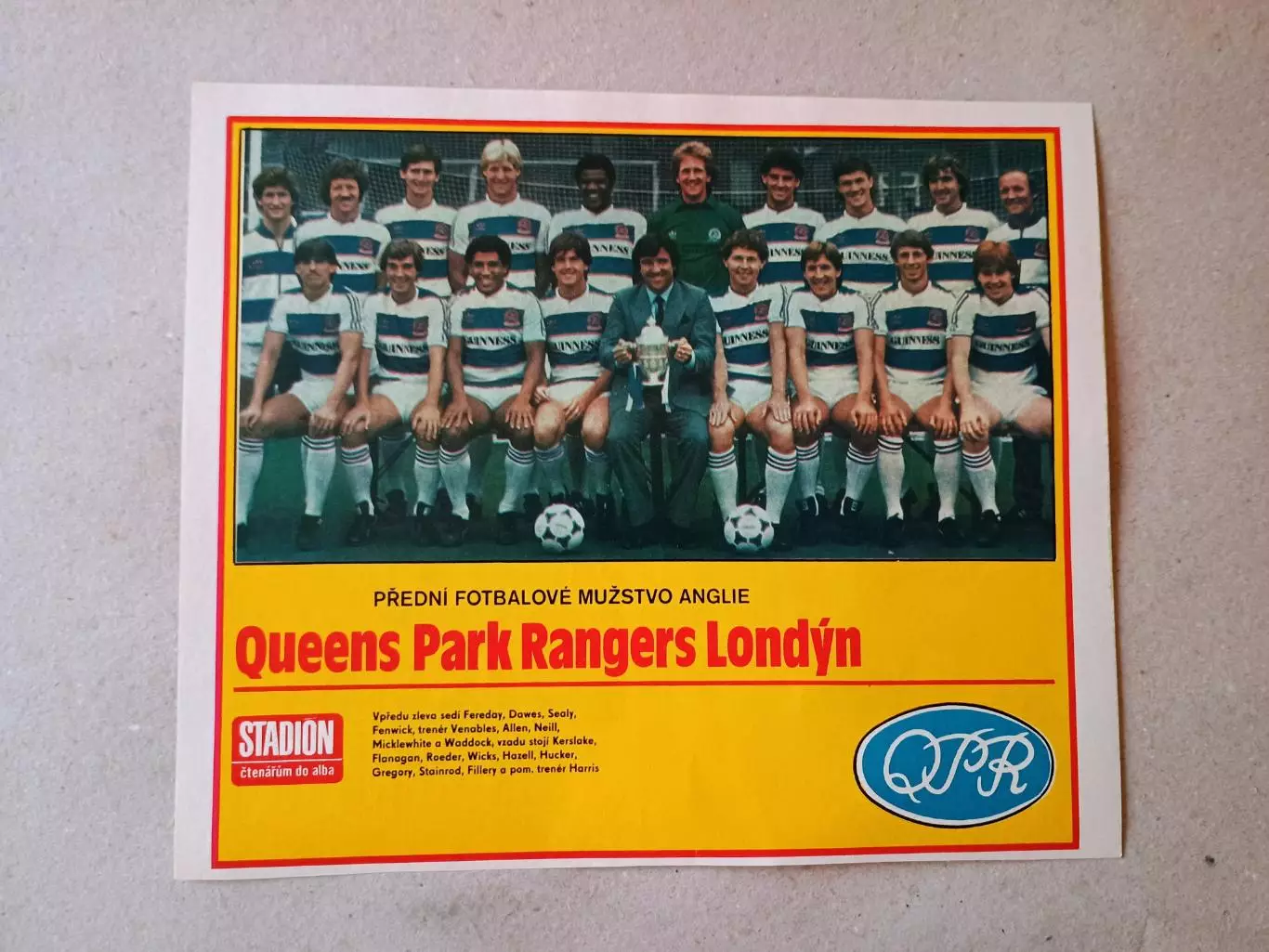 Плакат из журнала ,,Stadion- QPR