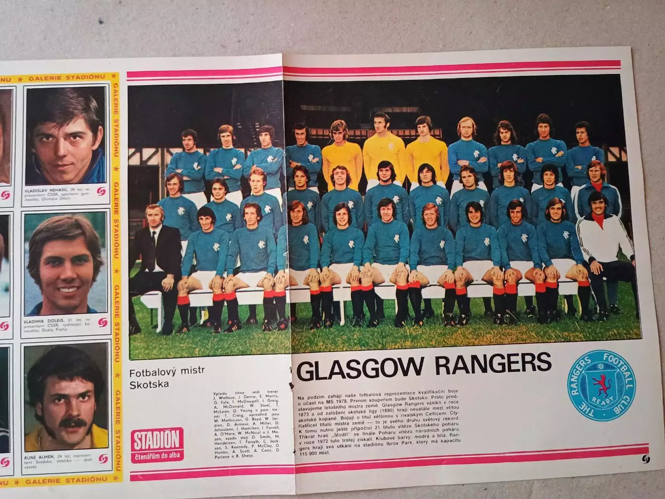 Плакат из журнала ,,Stadion- Rangers