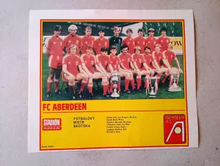 Плакат из журнала ,,Stadion- Aberdeen 2