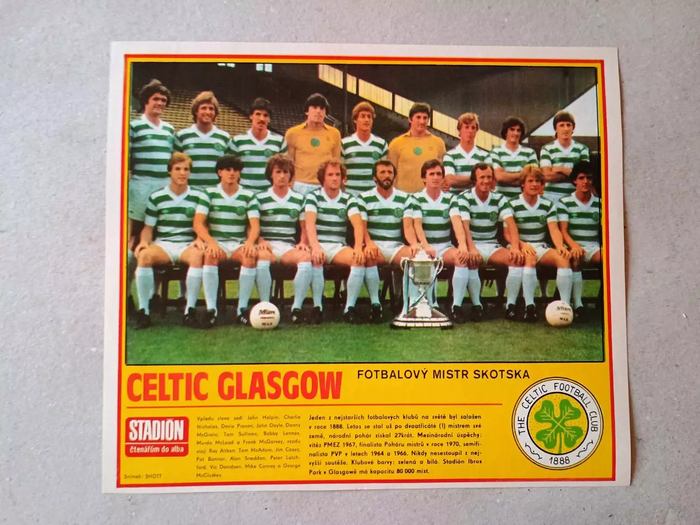 Плакат из журнала ,,Stadion- Celtic 12