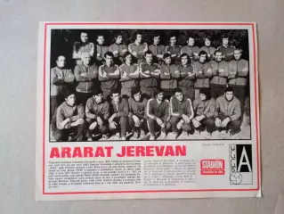 Плакат из журнала ,,Stadion- Ararat