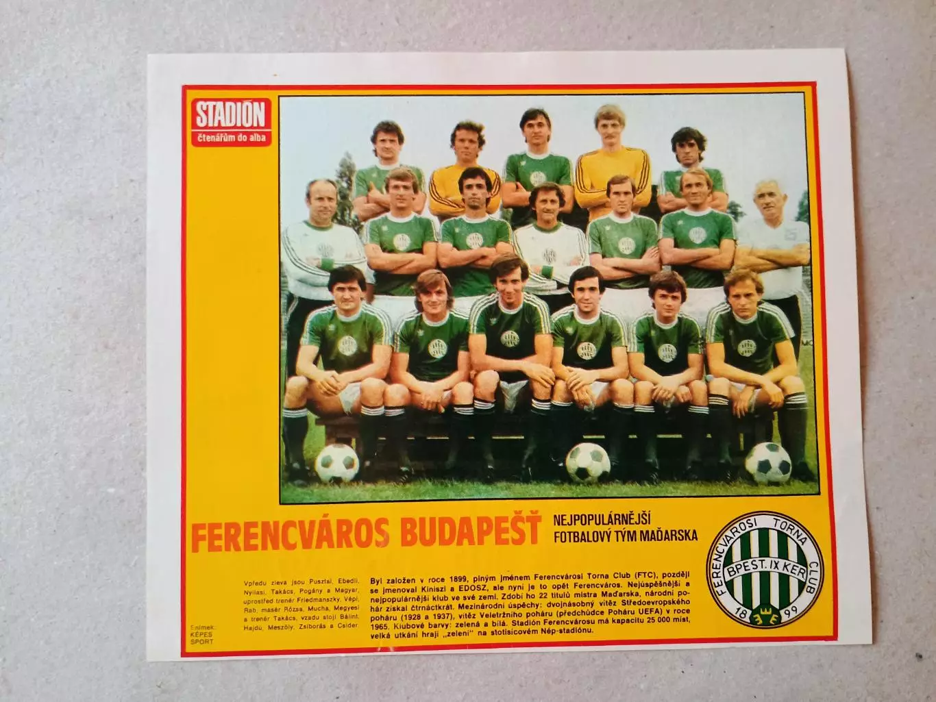 Плакат из журнала ,,Stadion- Ferencvaros 2