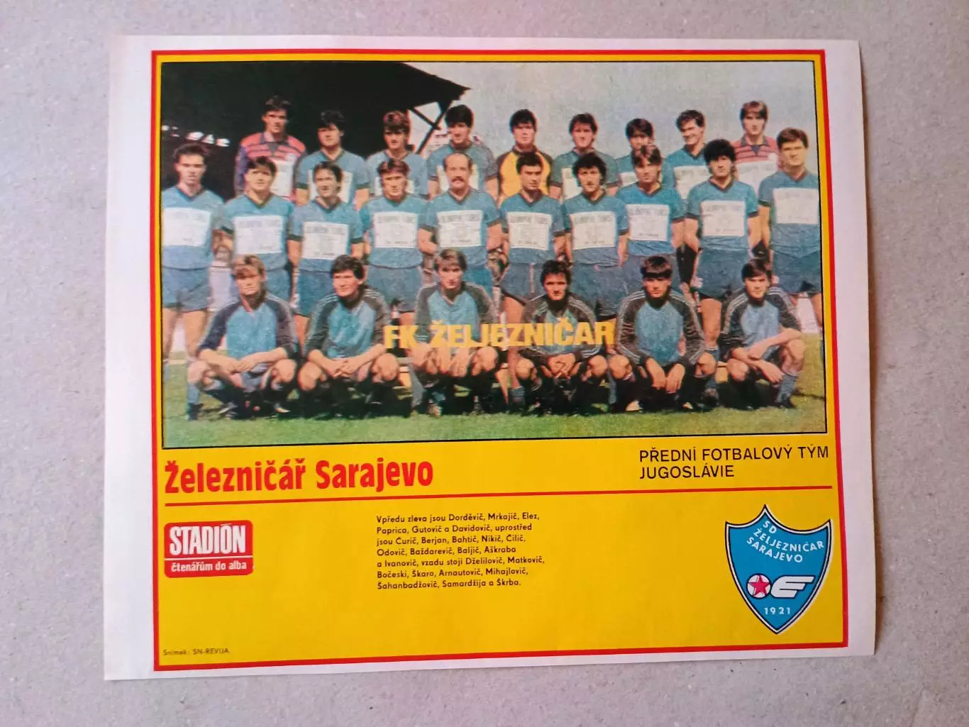 Плакат из журнала ,,Stadion- Sarajevo 2