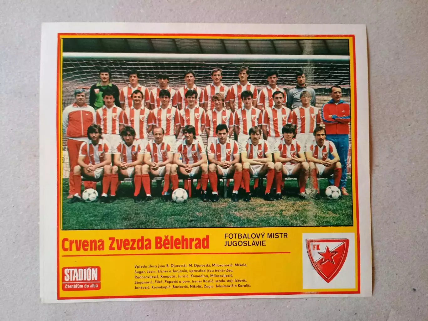 Плакат из журнала ,,Stadion- Crvena Zvezda 2