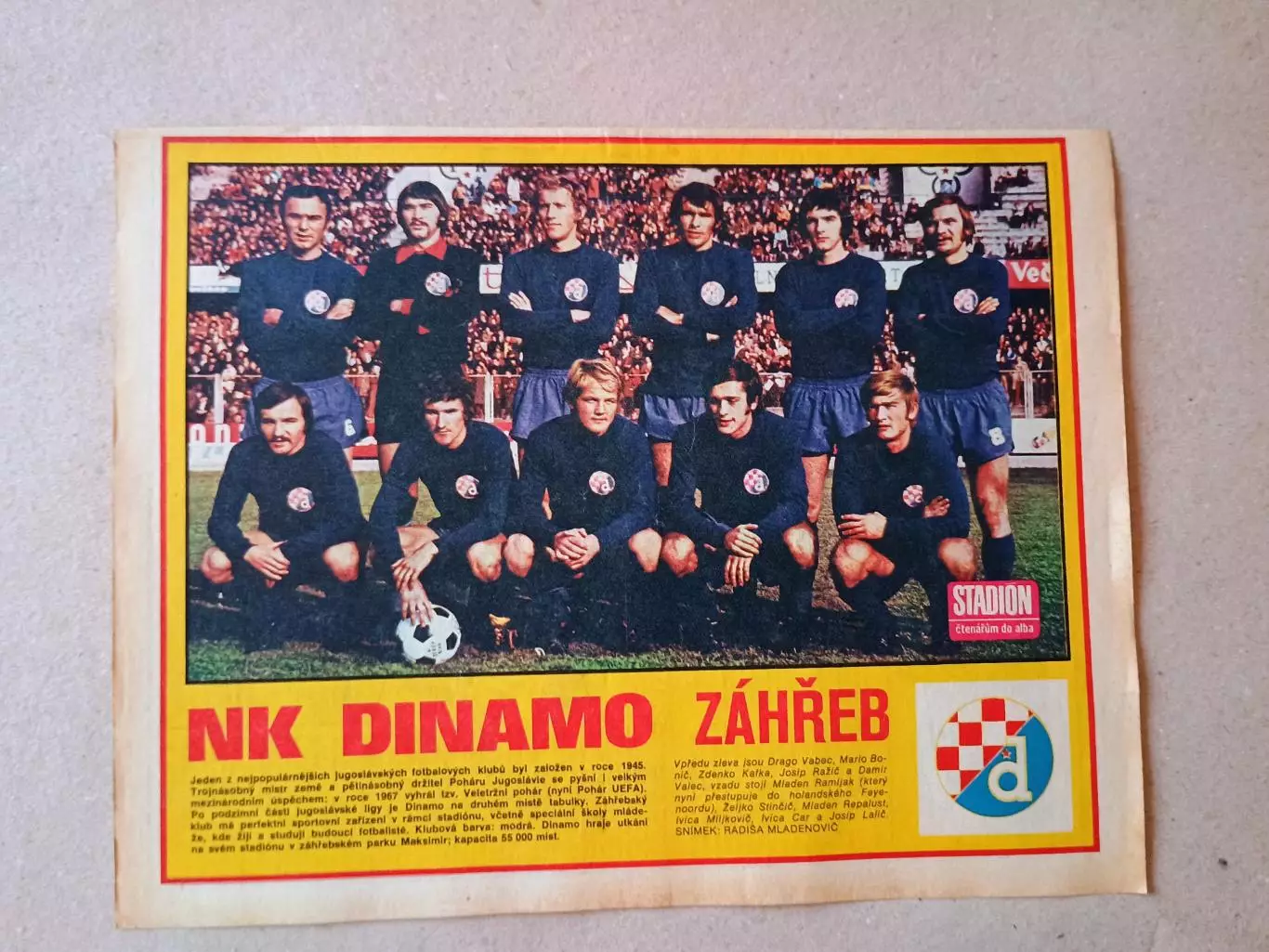 Плакат из журнала ,,Stadion- Zagreb 7