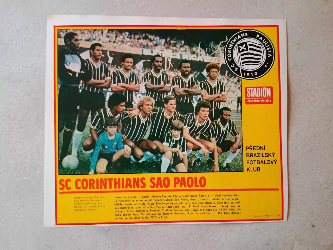 Плакат из журнала ,,Stadion- Corinthians 2