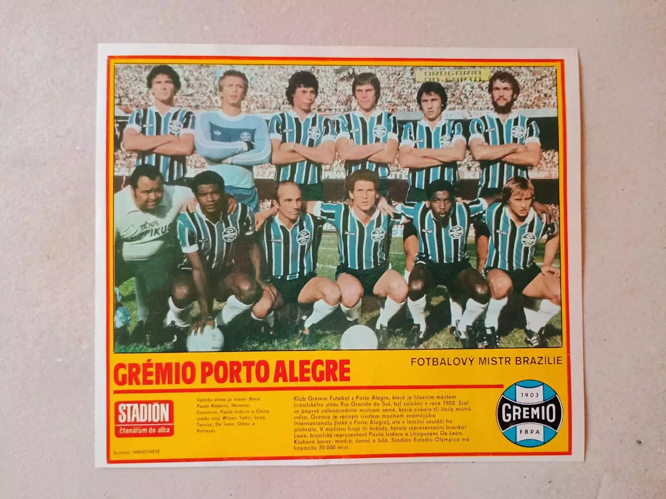 Плакат из журнала ,,Stadion- Gremio 2