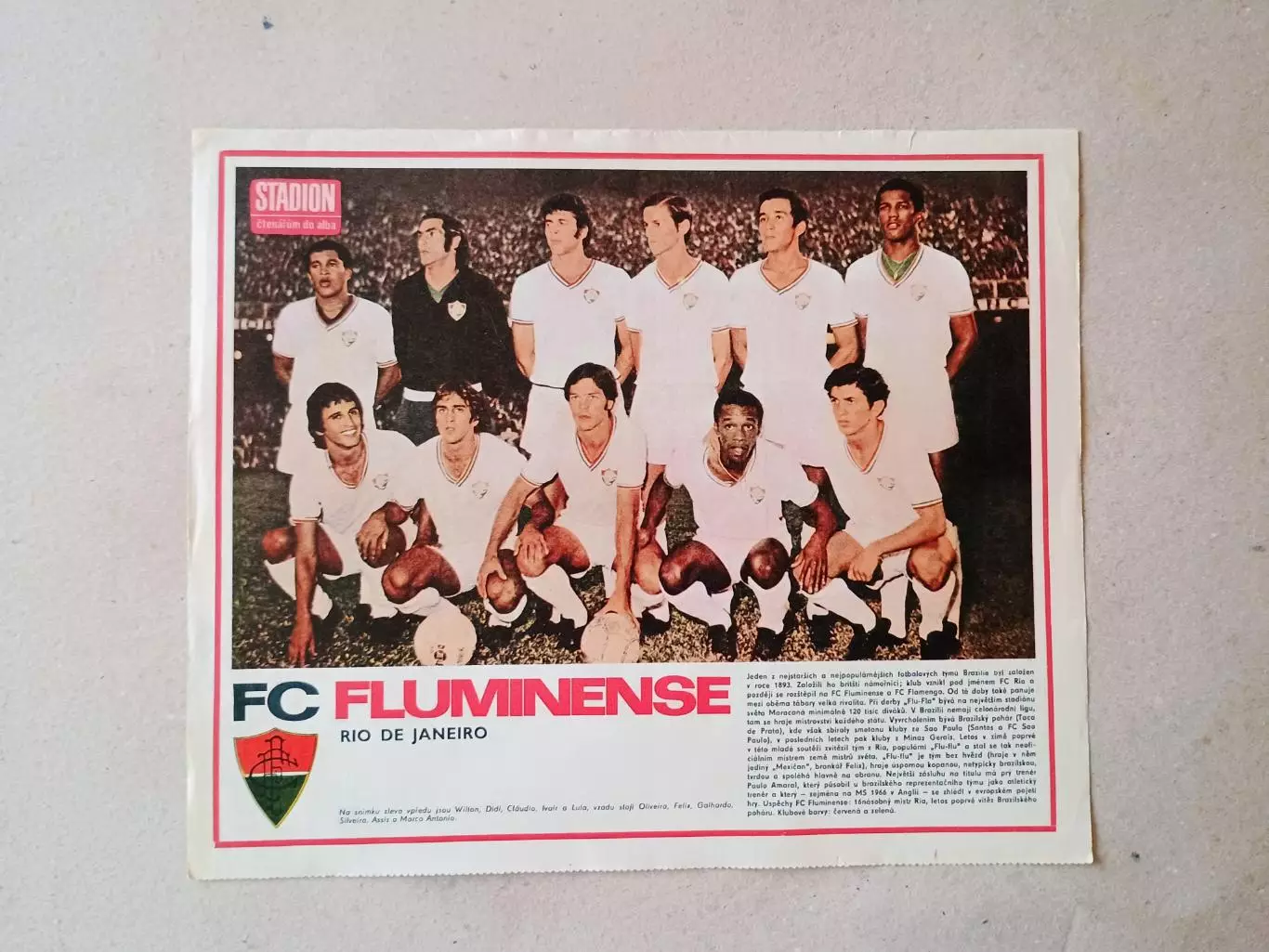 Плакат из журнала ,,Stadion- Fluminense