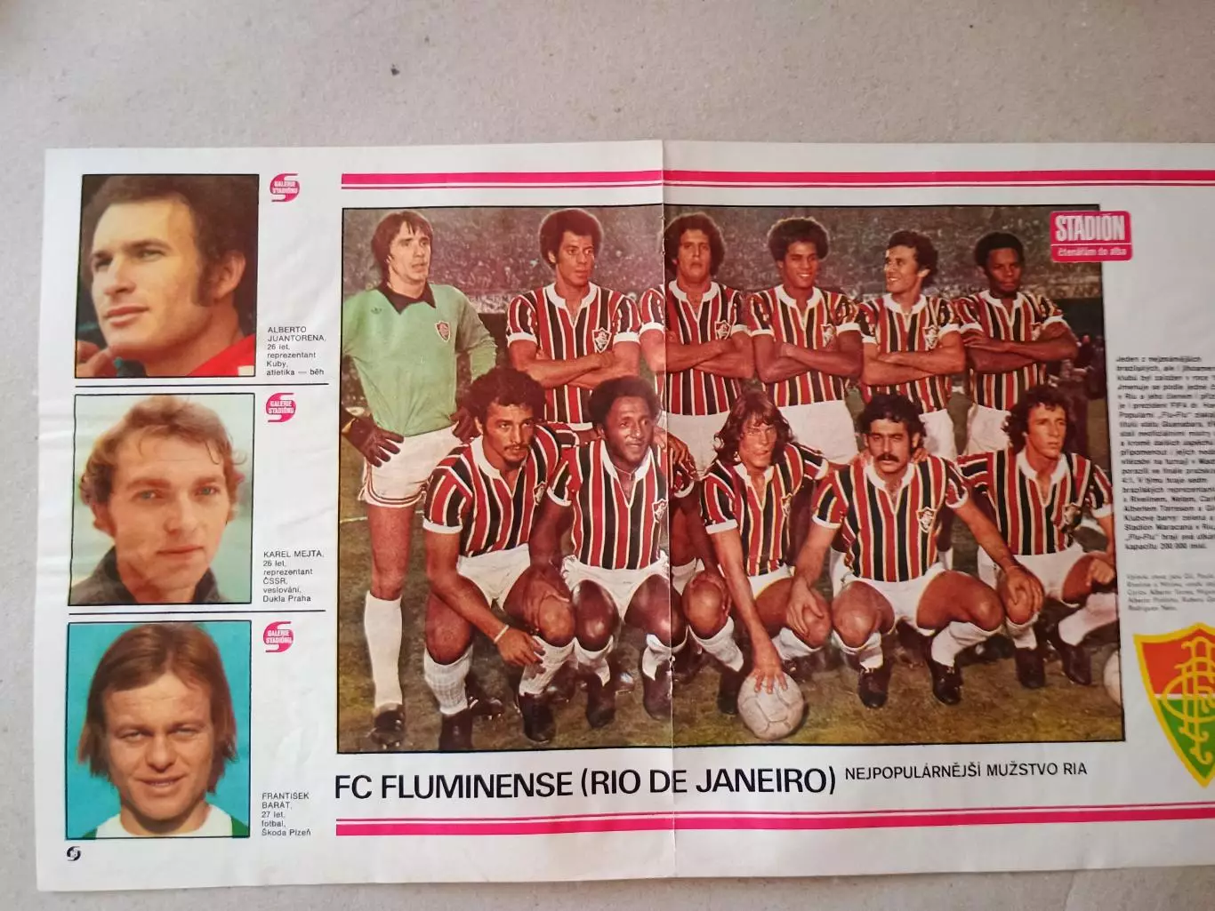 Плакат из журнала ,,Stadion- Fluminense 3