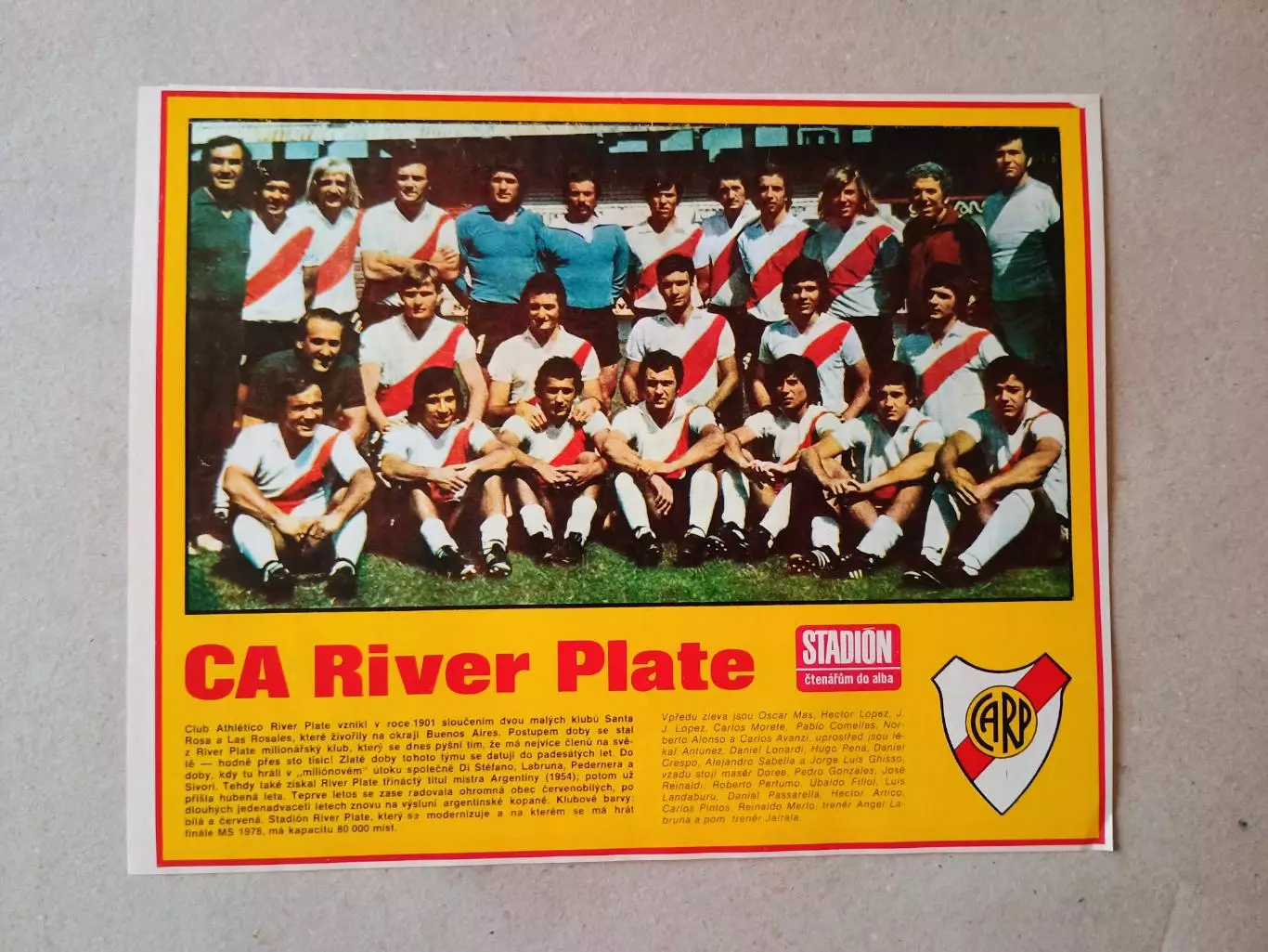 Плакат из журнала ,,Stadion- River Plate 2