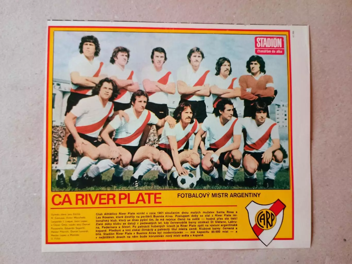 Плакат из журнала ,,Stadion- River Plate 3