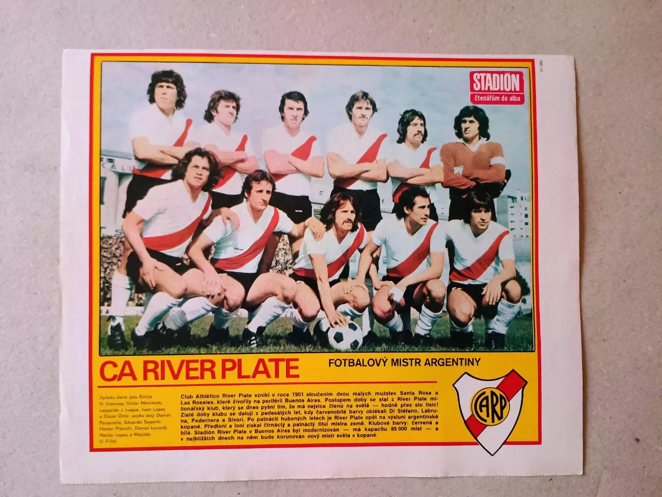 Плакат из журнала ,,Stadion- River Plate 4