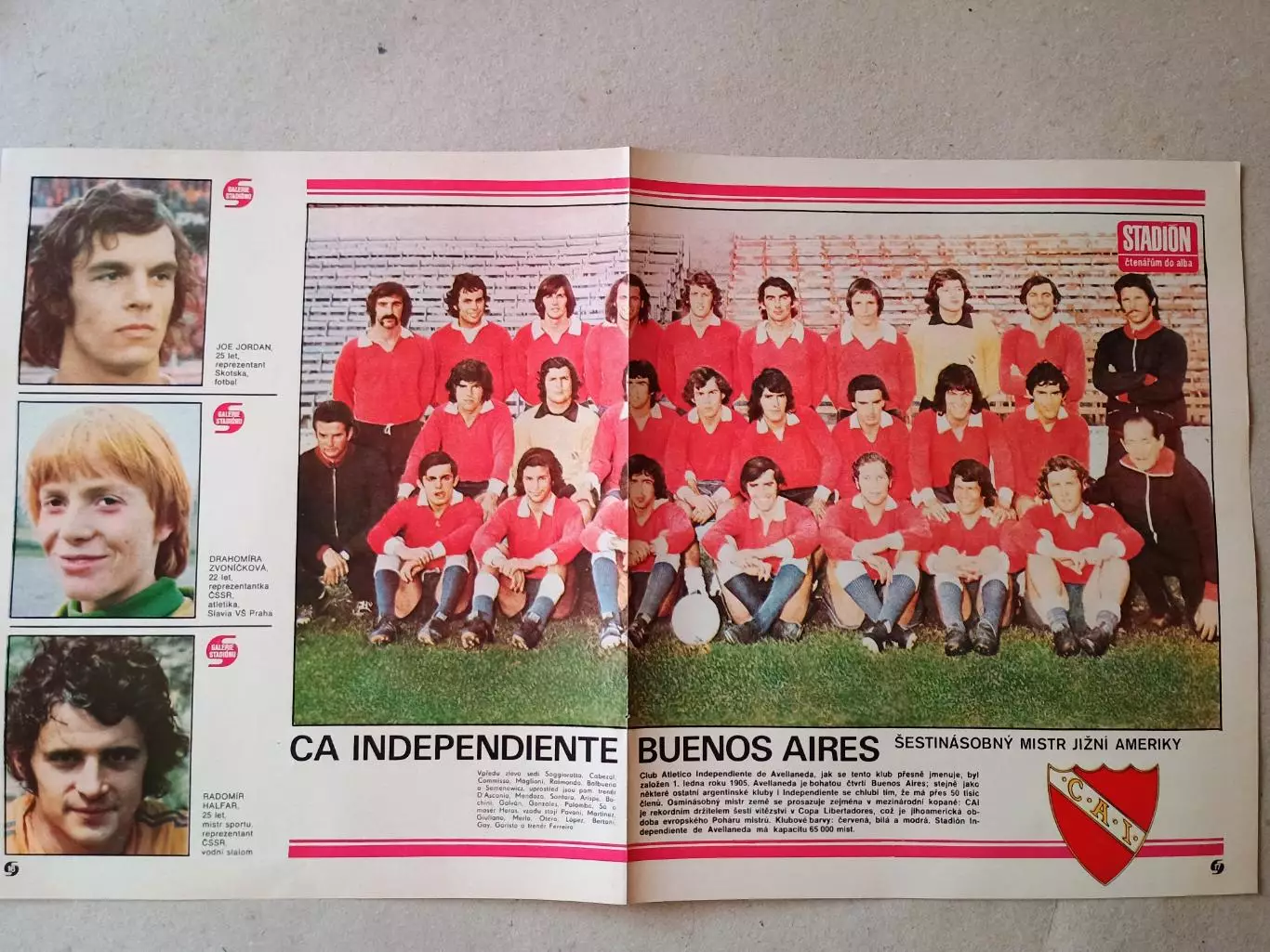 Плакат из журнала ,,Stadion- Independiente 2