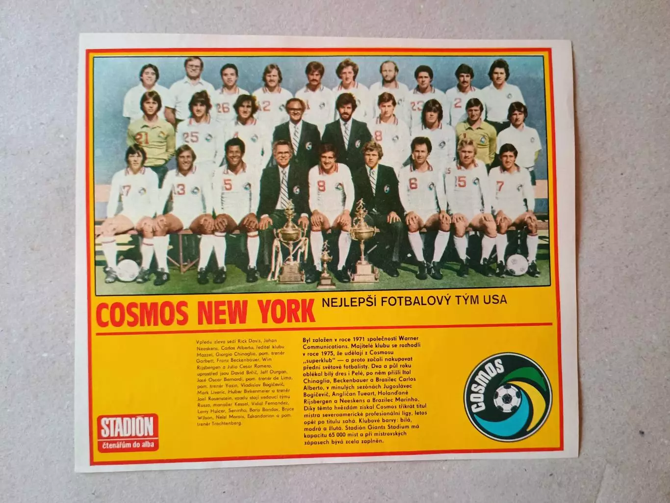 Плакат из журнала ,,Stadion- Cosmos 2