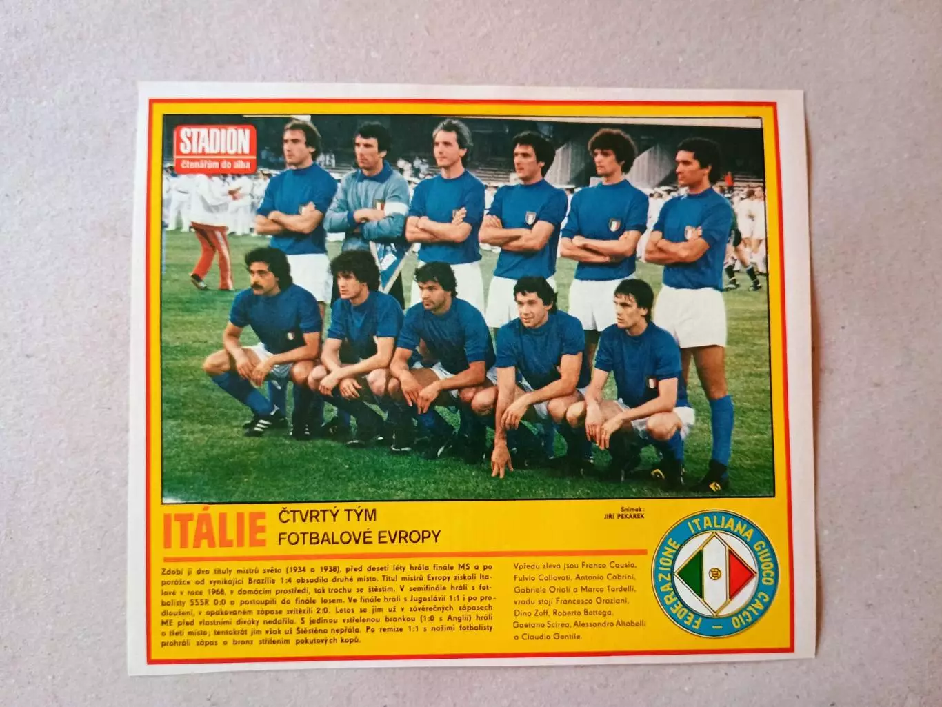 Плакат из журнала ,,Stadion- Italy 4