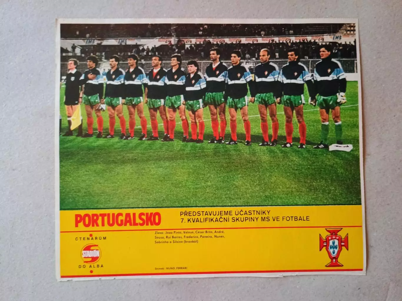 Плакат из журнала ,,Stadion- Portugal 2