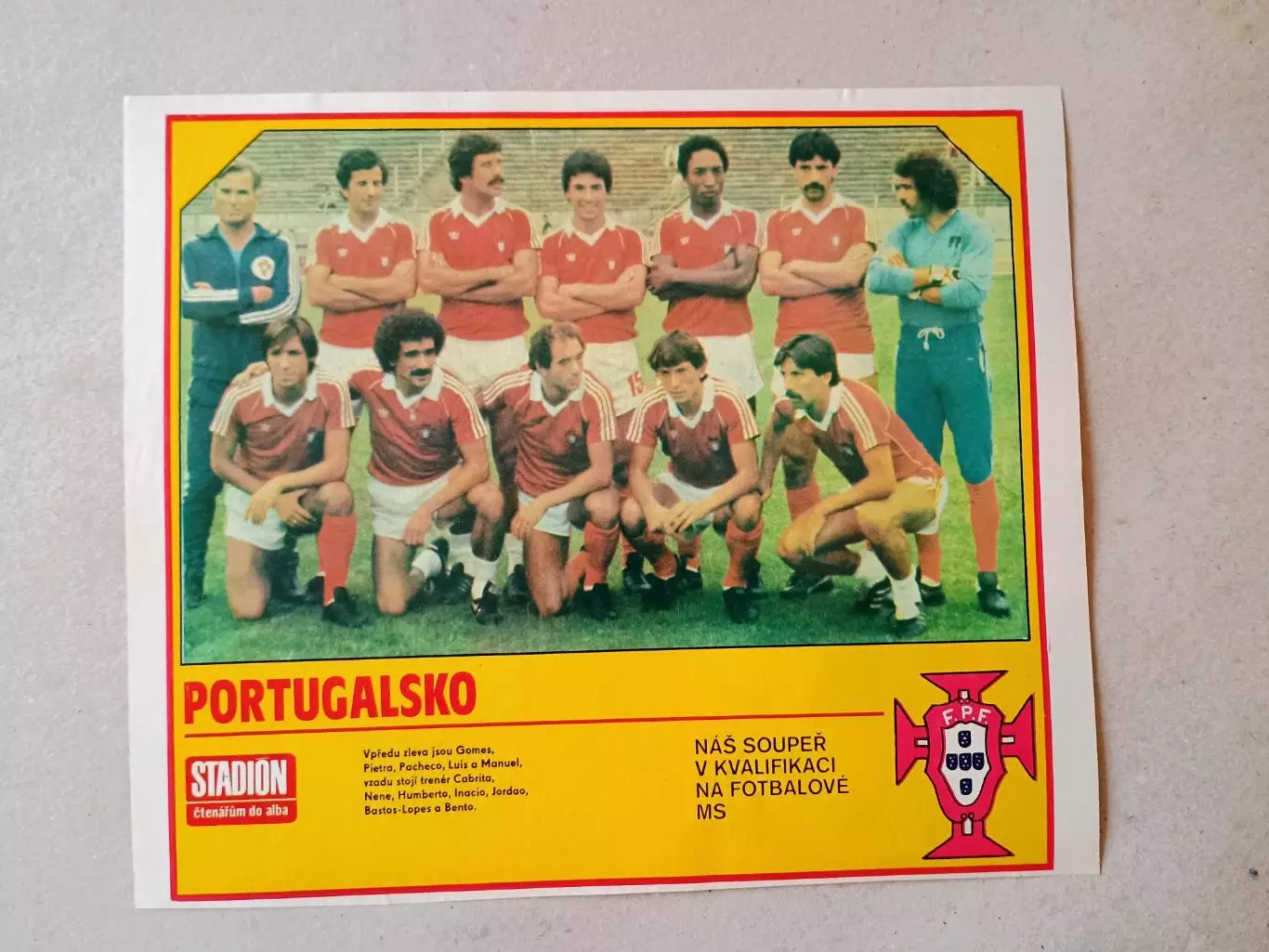Плакат из журнала ,,Stadion- Portugal 5