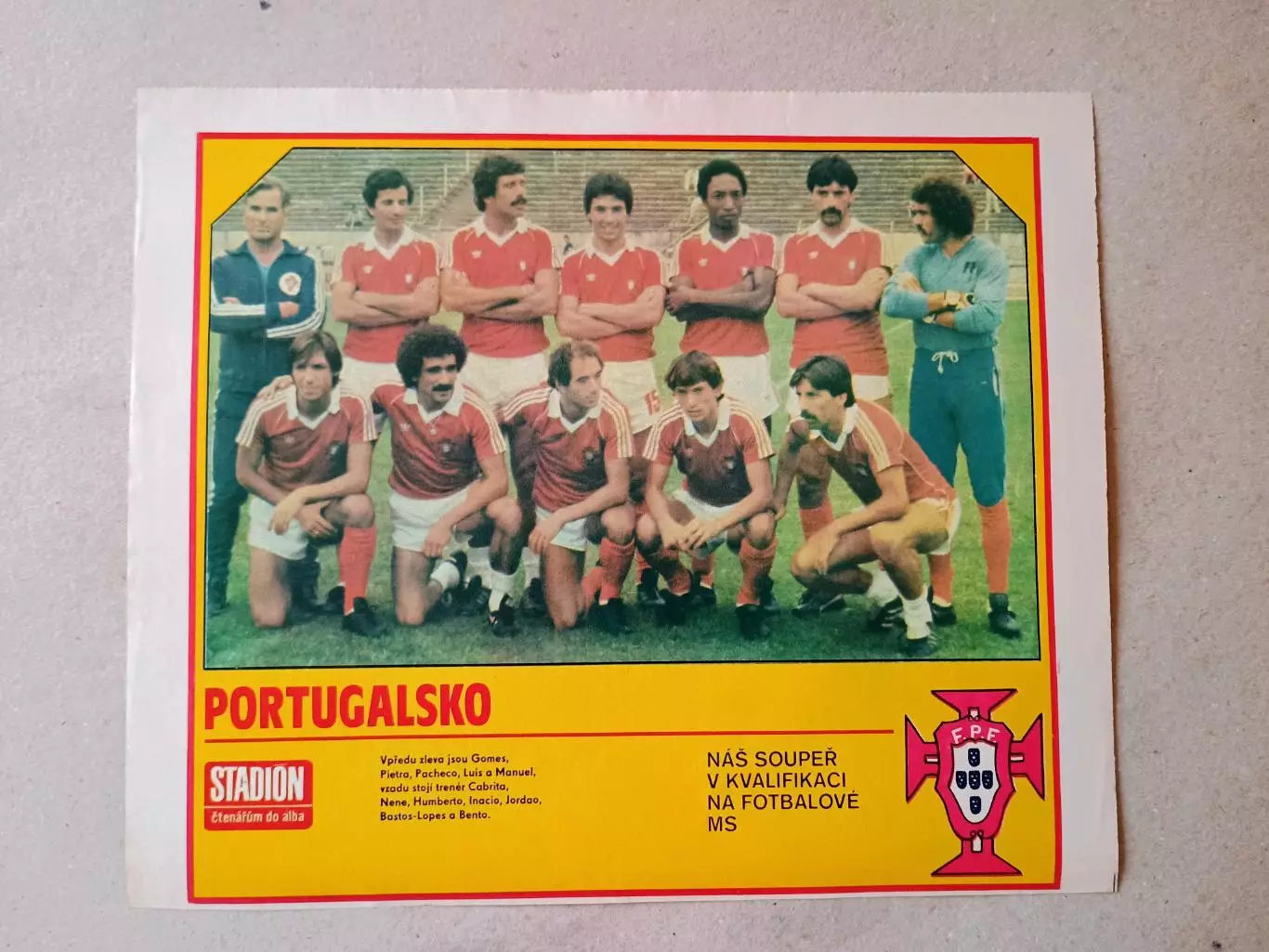 Плакат из журнала ,,Stadion- Portugal 6