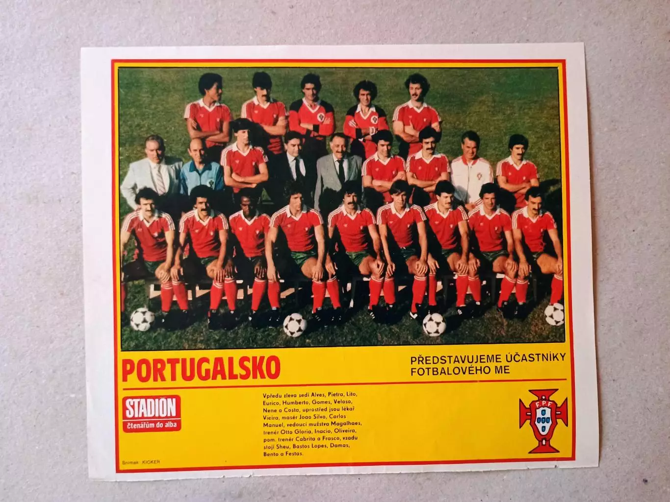 Плакат из журнала ,,Stadion- Portugal 7