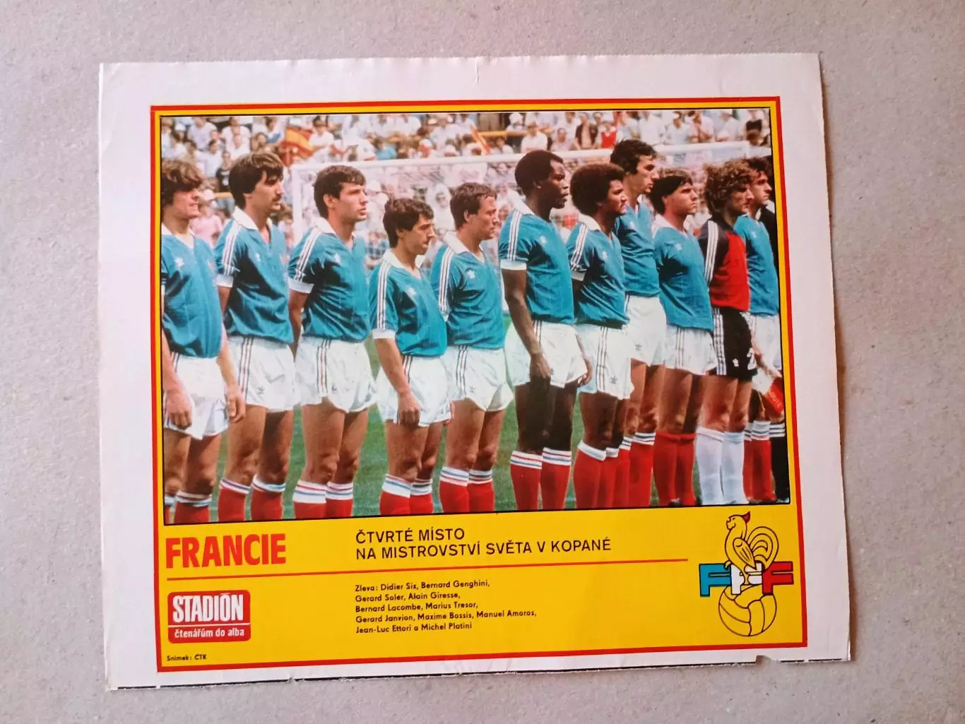 Плакат из журнала ,,Stadion- Francie 4