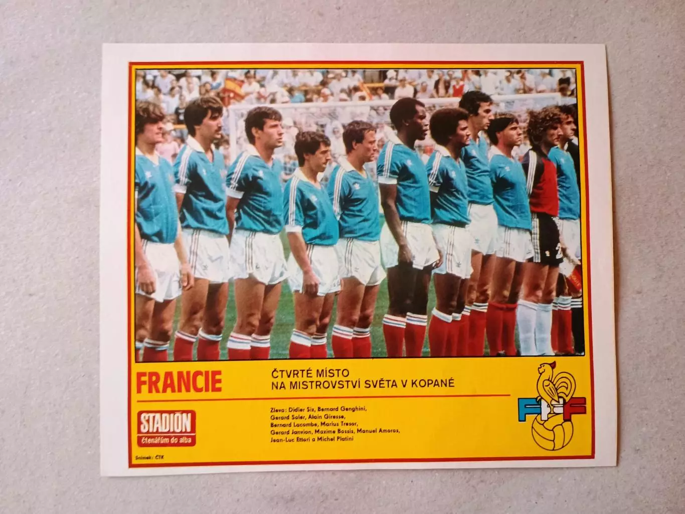 Плакат из журнала ,,Stadion- Francie 5
