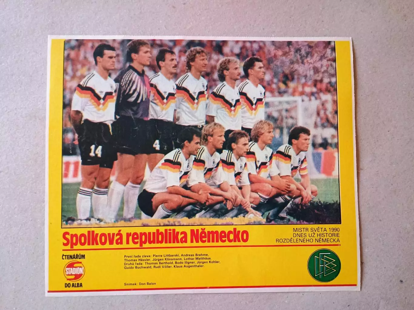 Плакат из журнала ,,Stadion- Germany 2