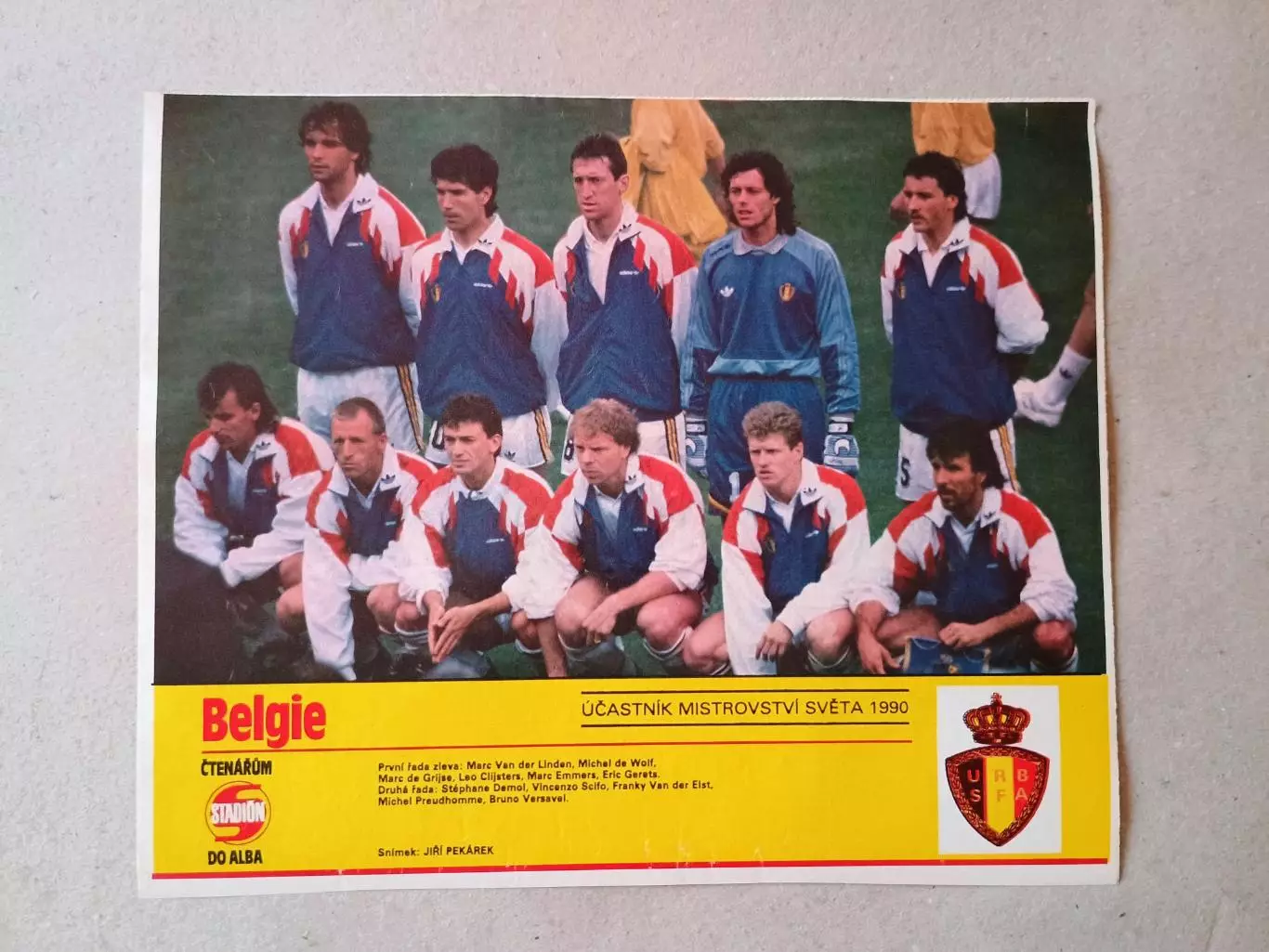 Плакат из журнала ,,Stadion- Belgie 2