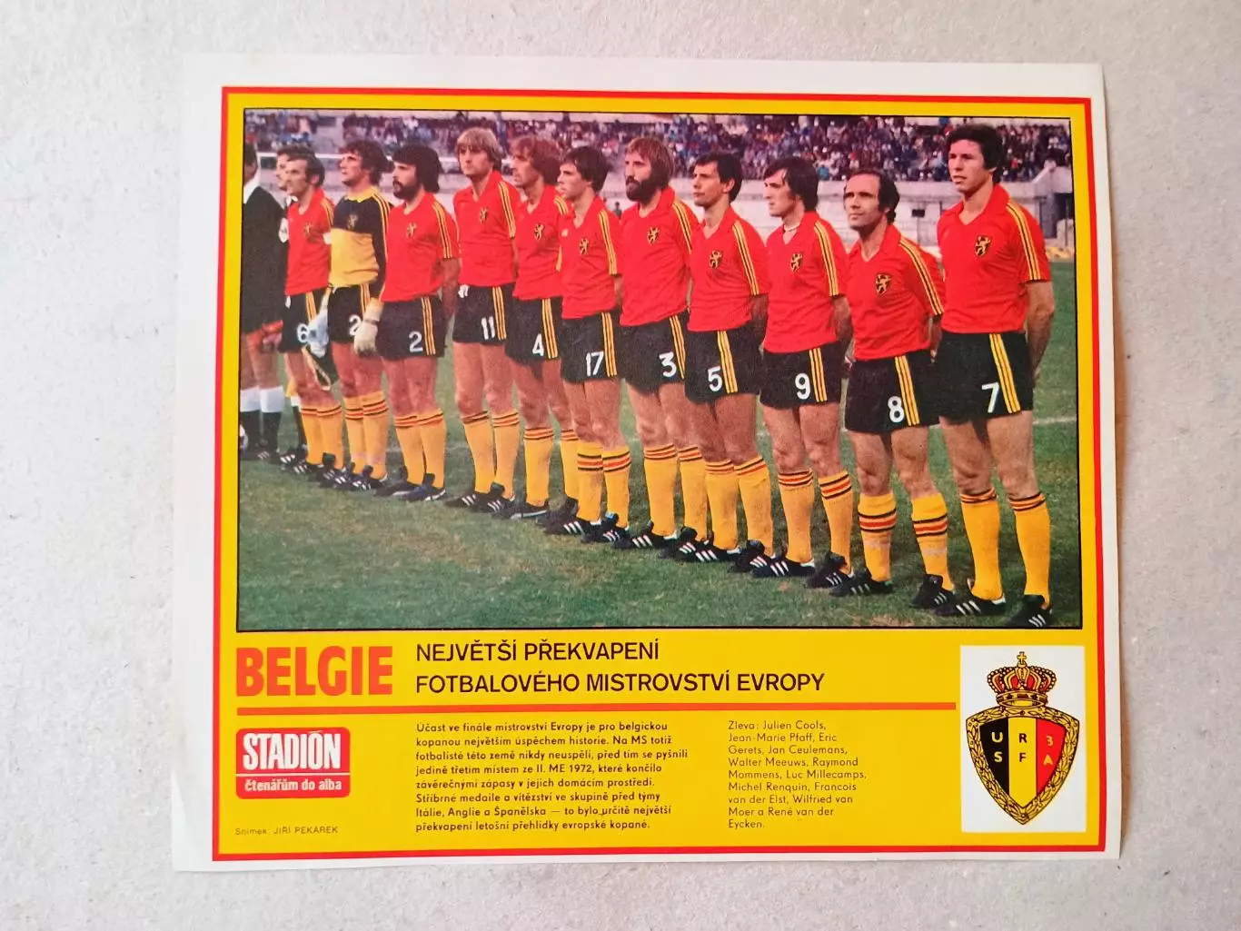 Плакат из журнала ,,Stadion- Belgie 4