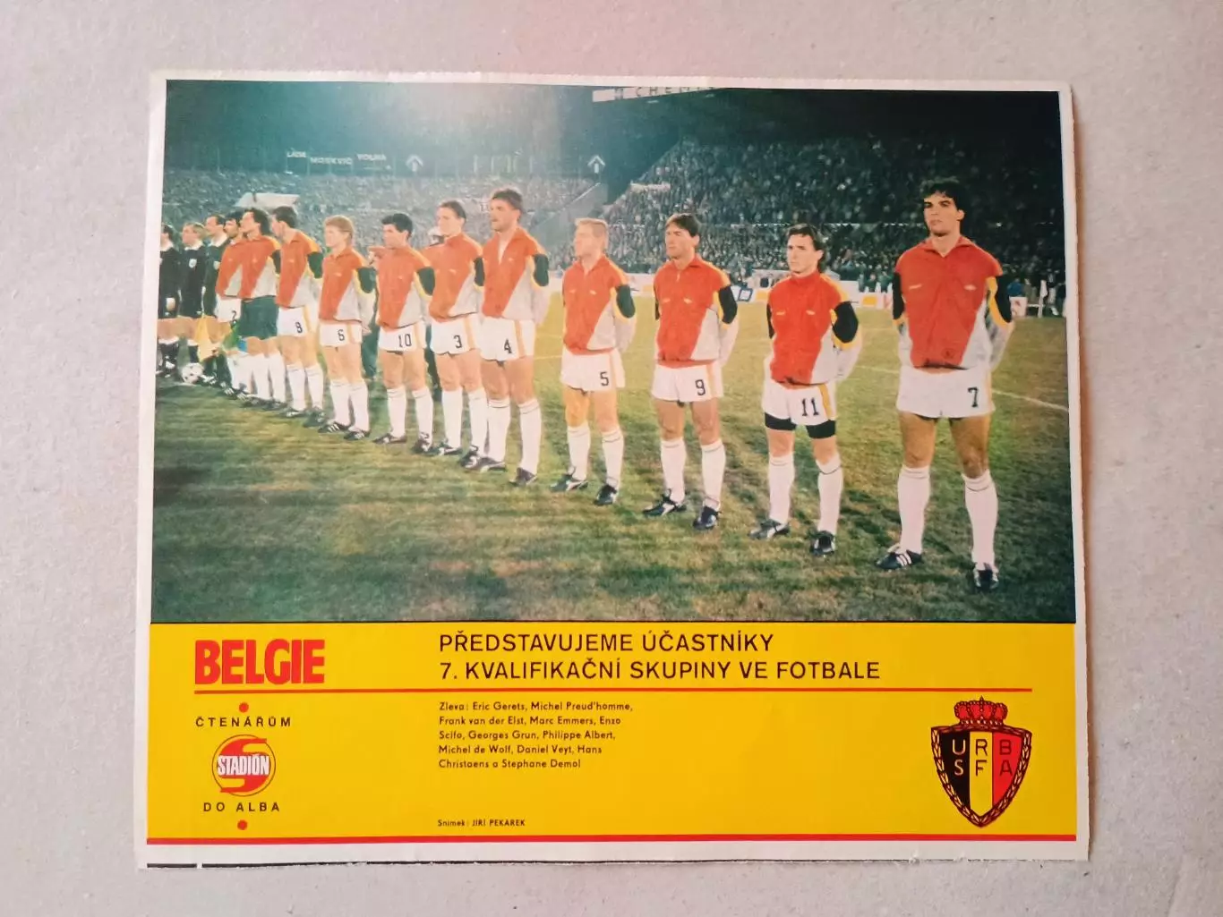 Плакат из журнала ,,Stadion- Belgie 5