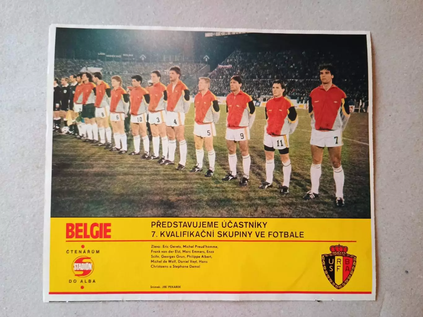Плакат из журнала ,,Stadion- Belgie 6