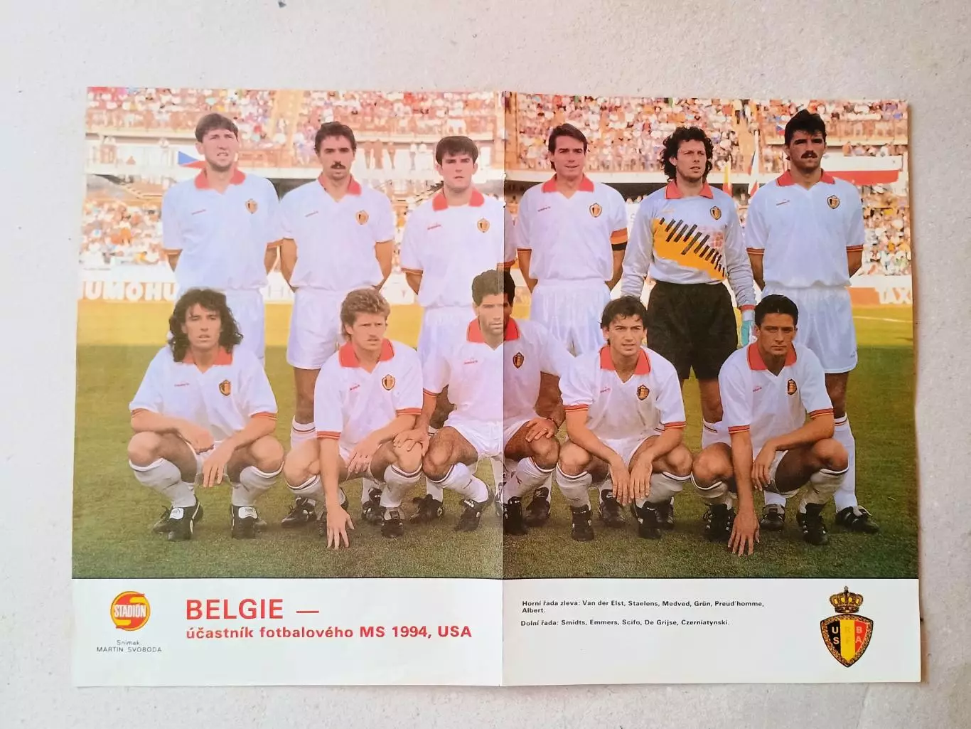 Плакат из журнала ,,Stadion- Belgie 13