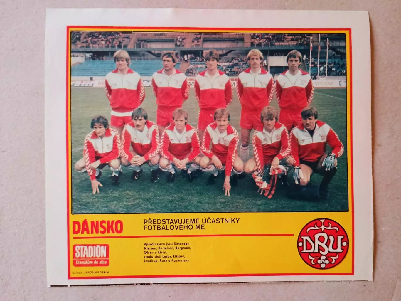 Плакат из журнала ,,Stadion- Dansko