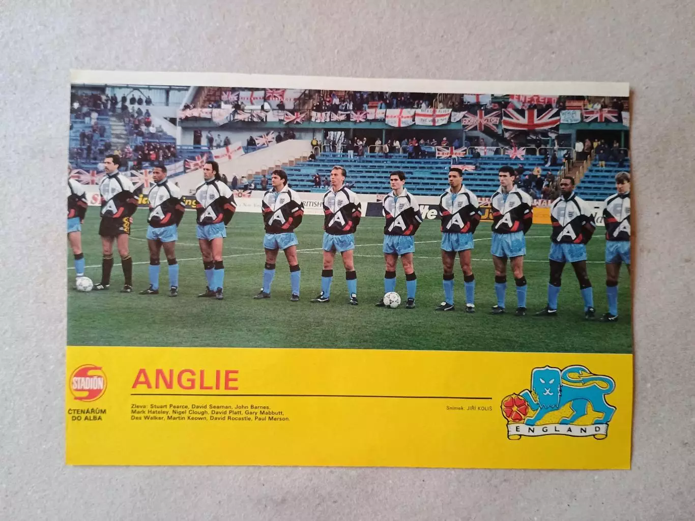Плакат из журнала ,,Stadion- Anglie