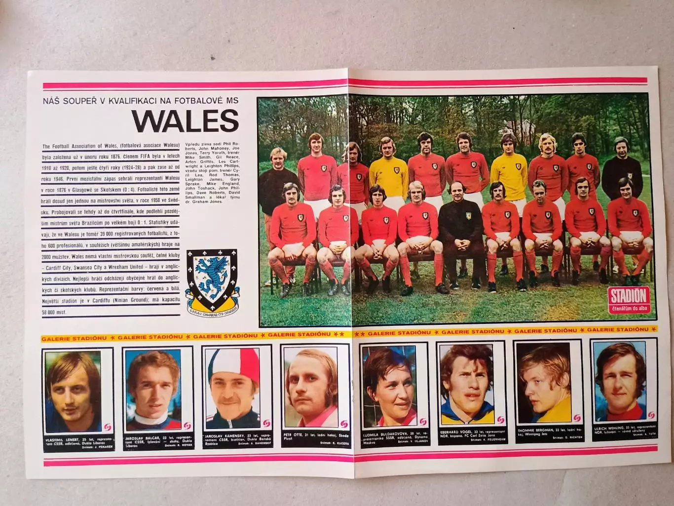Плакат из журнала ,,Stadion- Wales