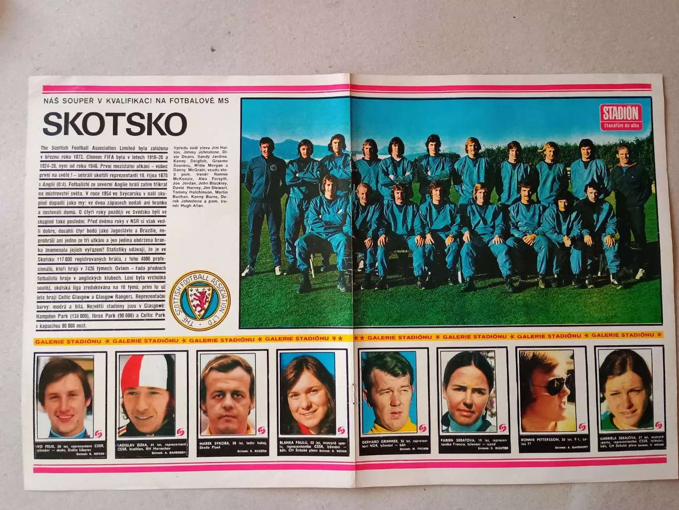 Плакат из журнала ,,Stadion- Skotsko