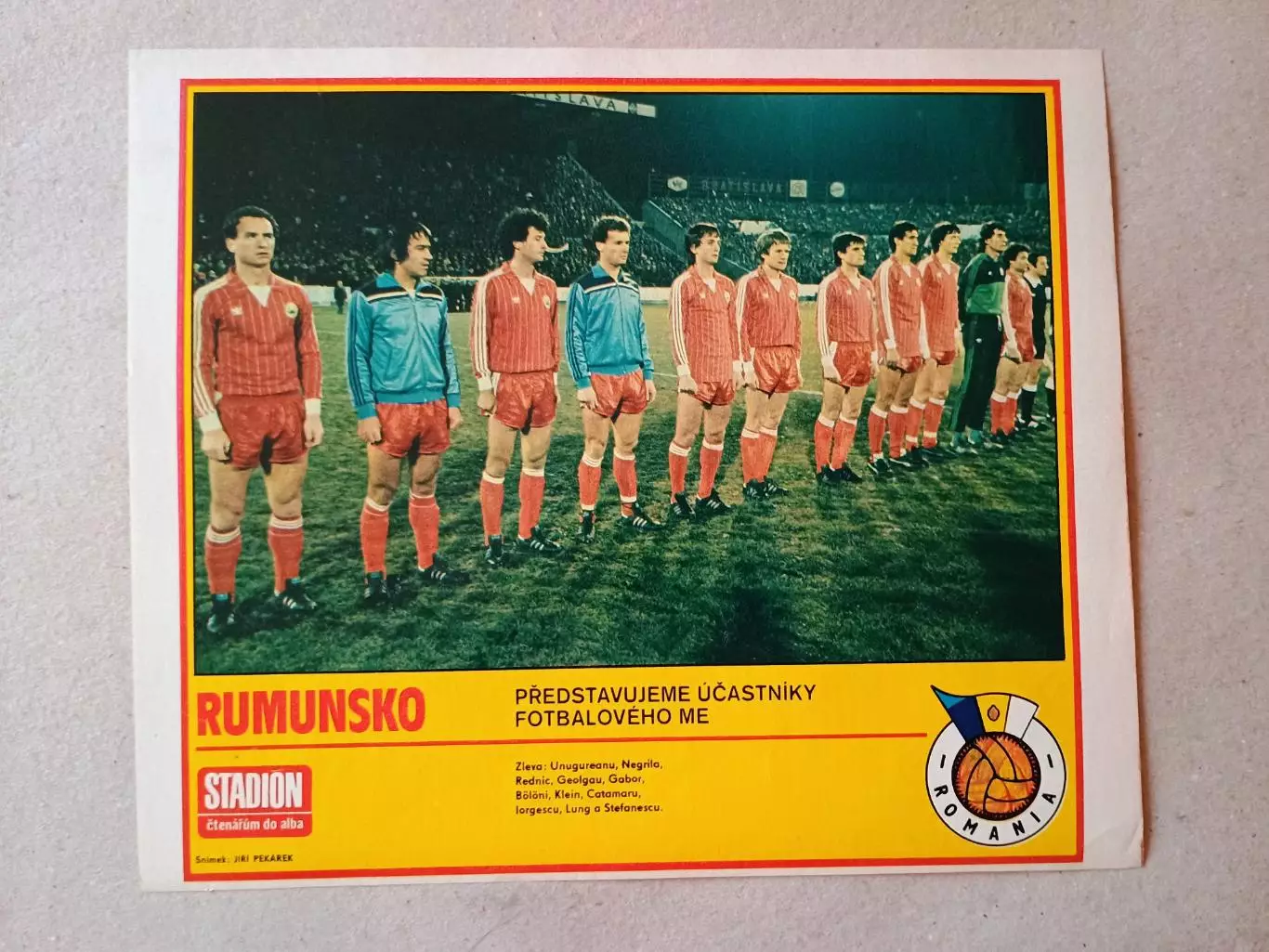 Плакат из журнала ,,Stadion- Rumunsko 2
