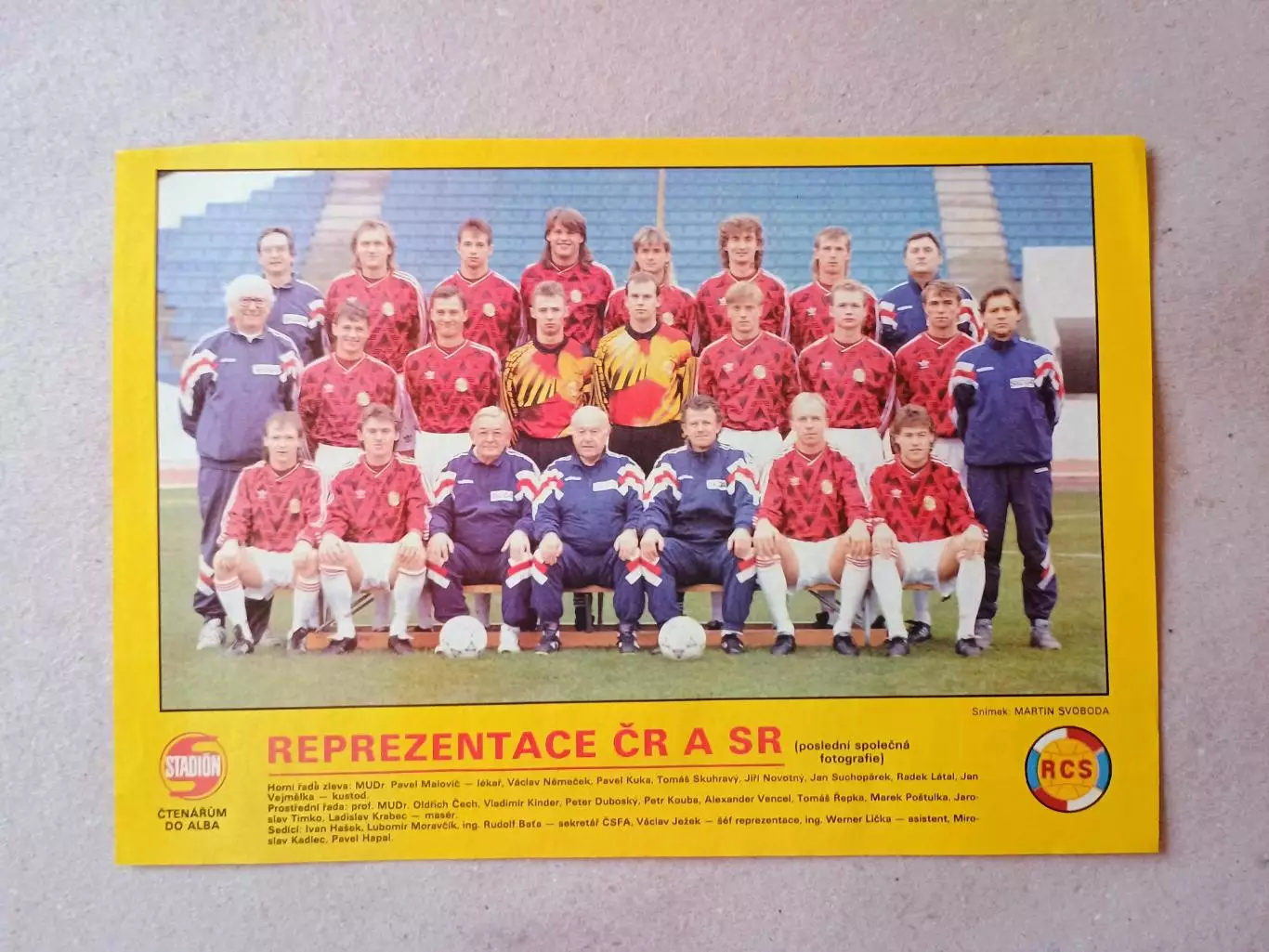 Плакат из журнала ,,Stadion- Czechoslovakia