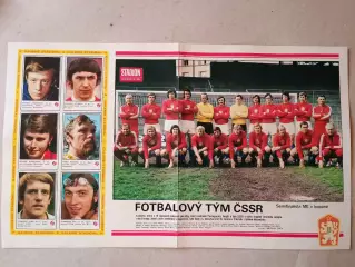 Плакат из журнала ,,Stadion- Czechoslovakia 13