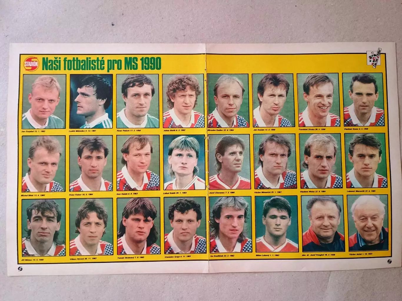 Плакат из журнала ,,Stadion- Czechoslovakia 15