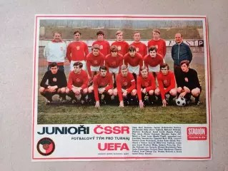 Плакат из журнала ,,Stadion- Czechoslovakia U- 23