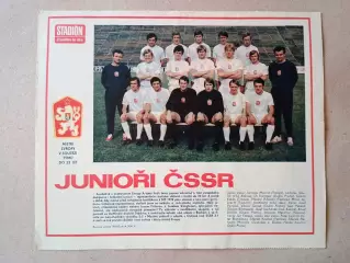 Плакат из журнала ,,Stadion- Czechoslovakia U- 23 3