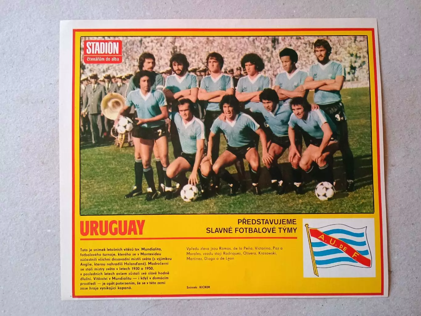 Плакат из журнала ,,Stadion- Uruguay 2