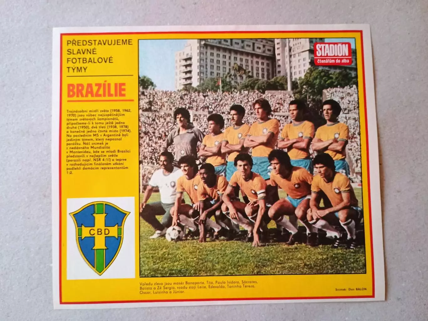 Плакат из журнала ,,Stadion- Brazilie 2