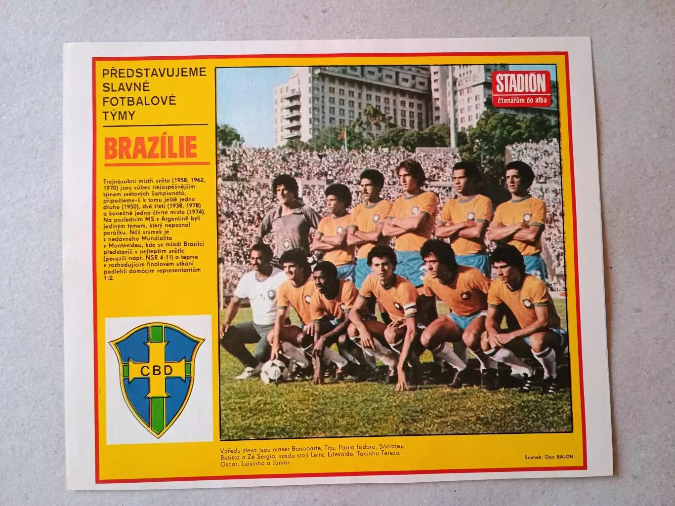 Плакат из журнала ,,Stadion- Brazilie 3