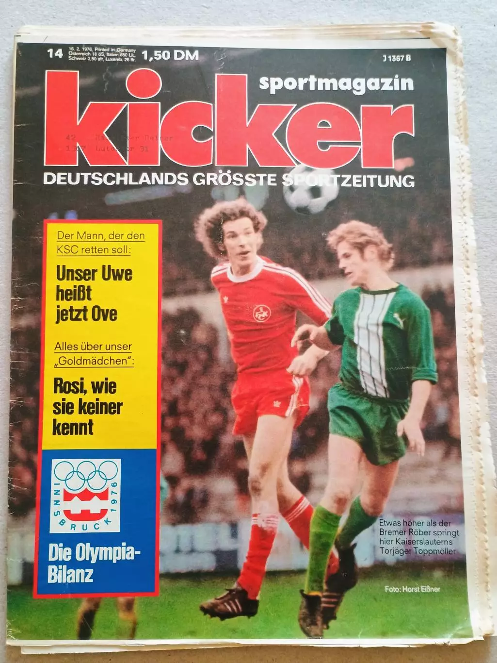 Kicker 1976 nr. 14 - отсутствуют страницы 65,66