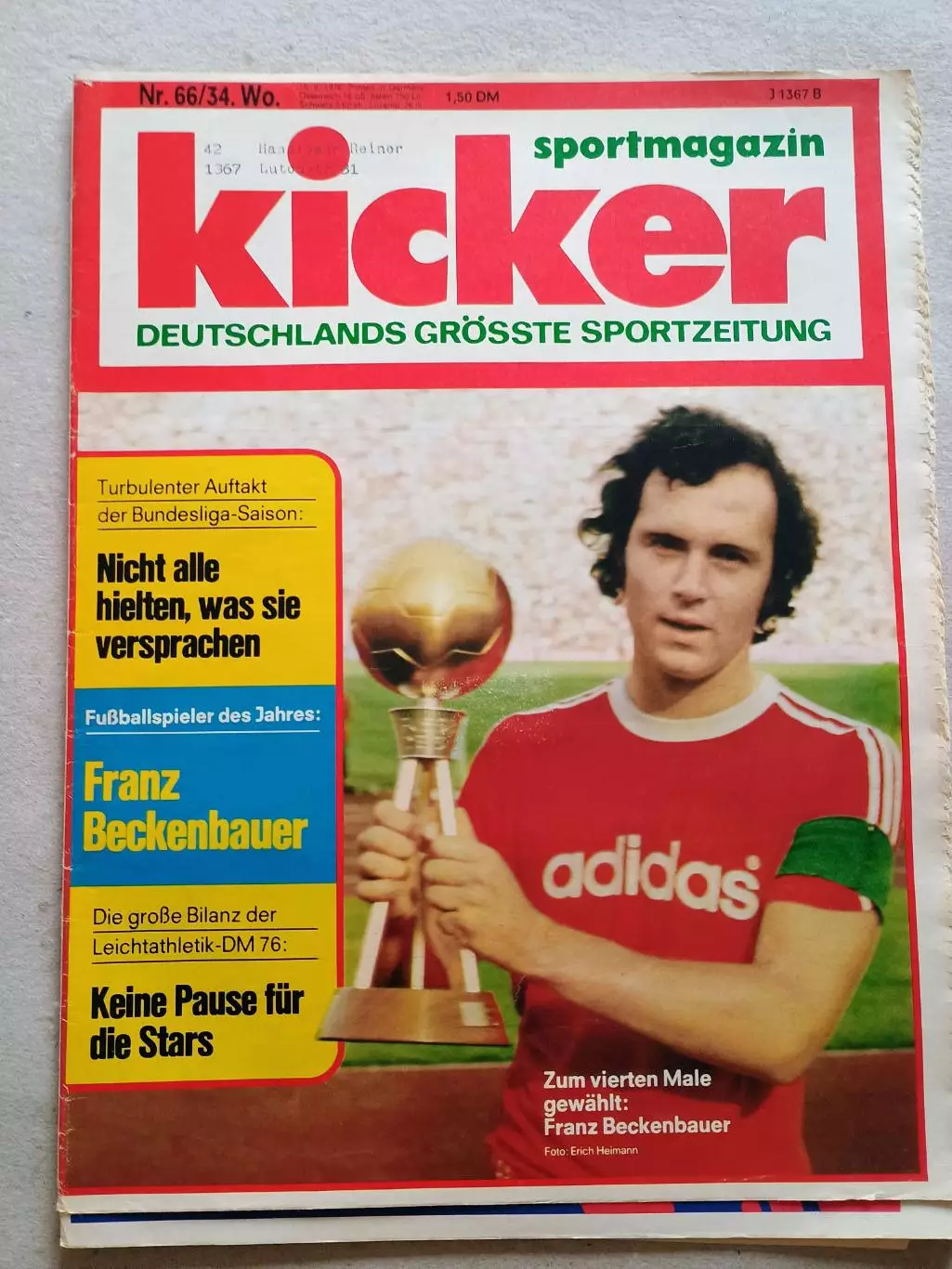 Kicker 1976 nr. 66 - отсутствуют страницы 77,78