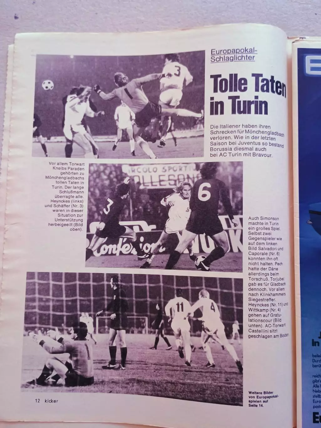 Kicker 1976 nr. 86 - League страницы 109,120 3