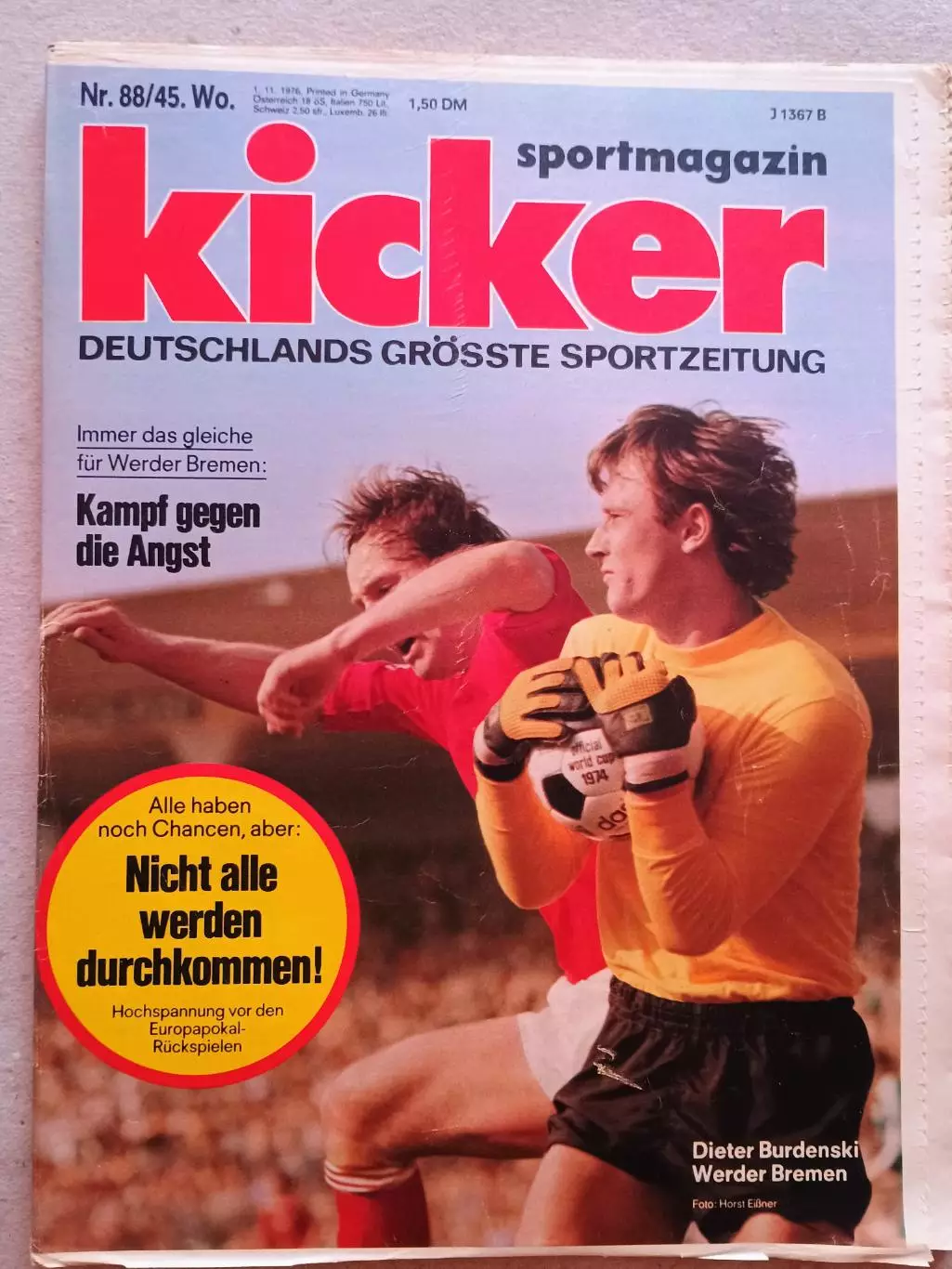 Kicker 1976 nr. 88 - League страницы 125,126