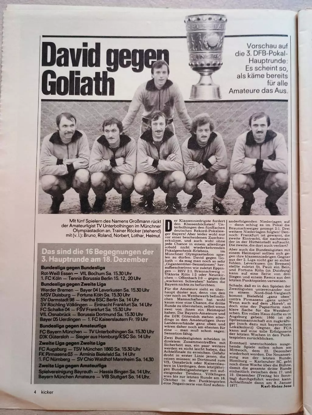 Kicker 1976 nr. 100 - League страницы 69,70 4