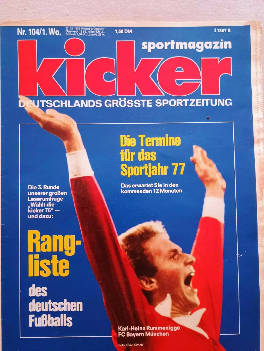 Kicker 1976 nr. 104 - League страницы 45,46